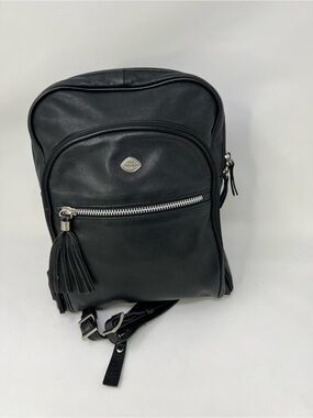 The Trend Black Leather Backpack